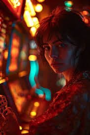 Mesin slot online klasik dengan simbol buah dan angka warna cerah